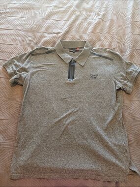 Nasty Pig Men's Heather Gray Zip-Front Polo